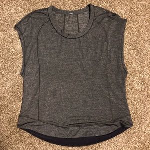 Lululemon Gray Loose Fitting Workout Tank